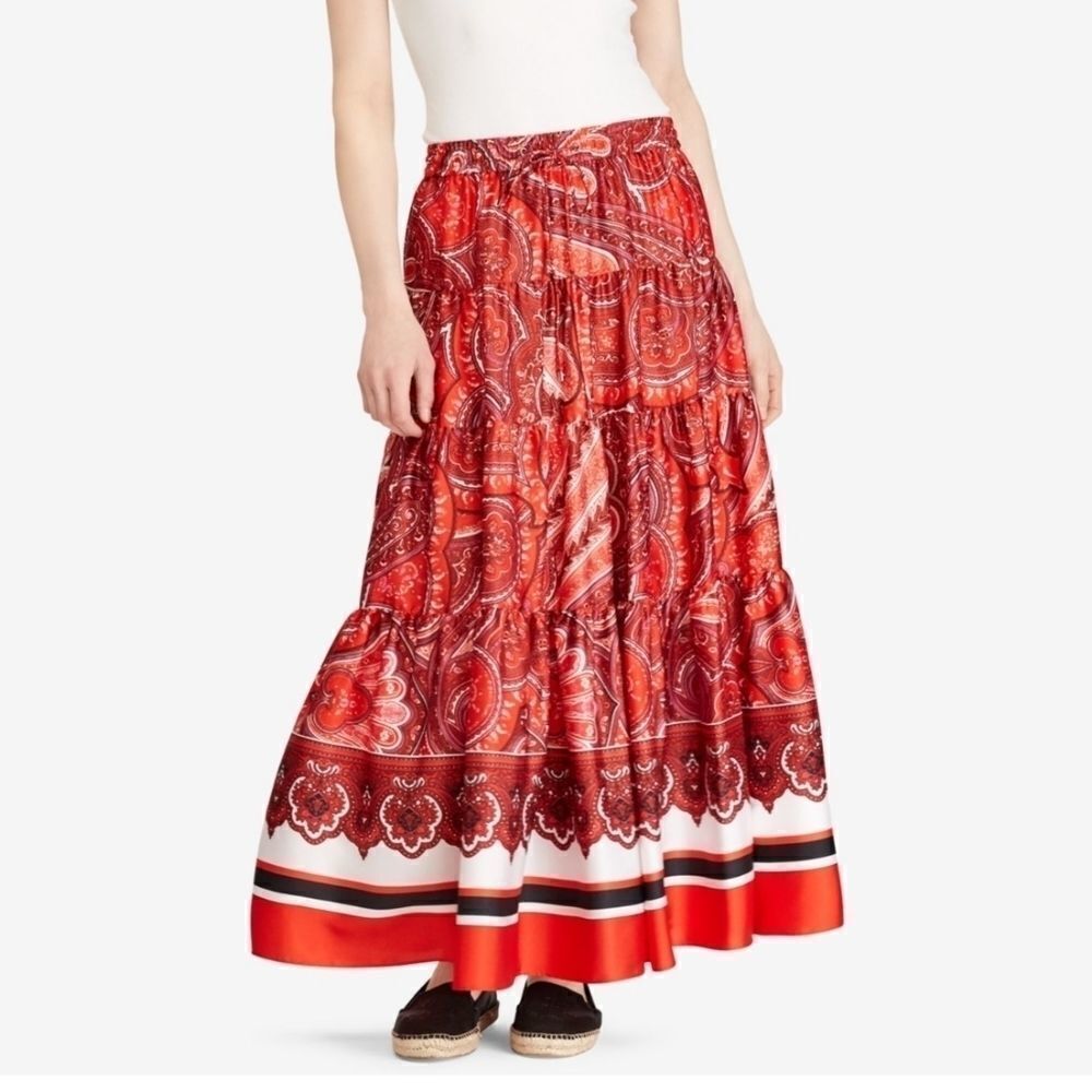 Lauren Ralph Lauren Oretha Paisley print Skirt - Picture 9 of 10